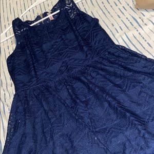 Blue lace dress